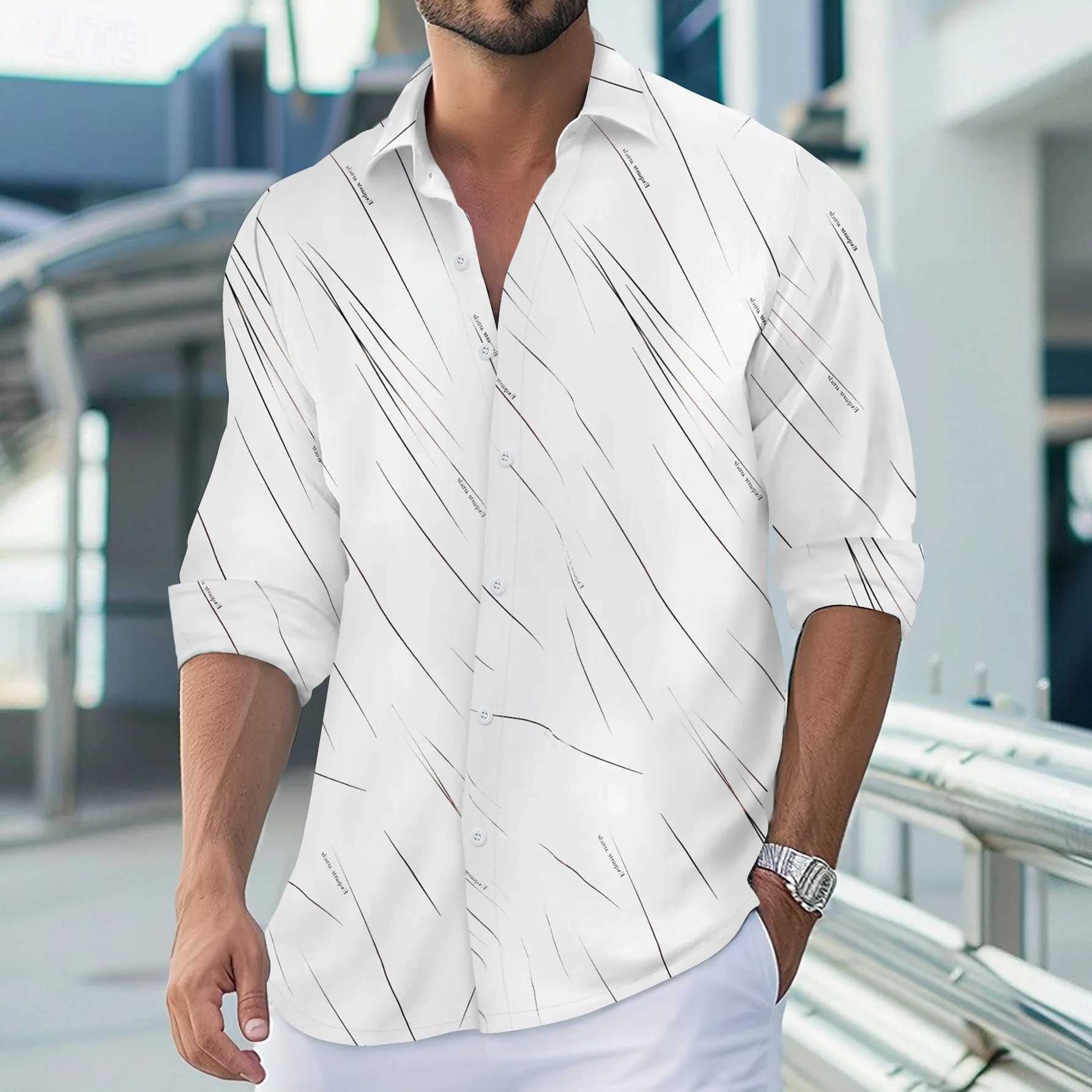 Autumn Mens long sleeve shirt Business Shirt Mens Breathable street wear Mens button down shirt Classic white shirtXJ24113