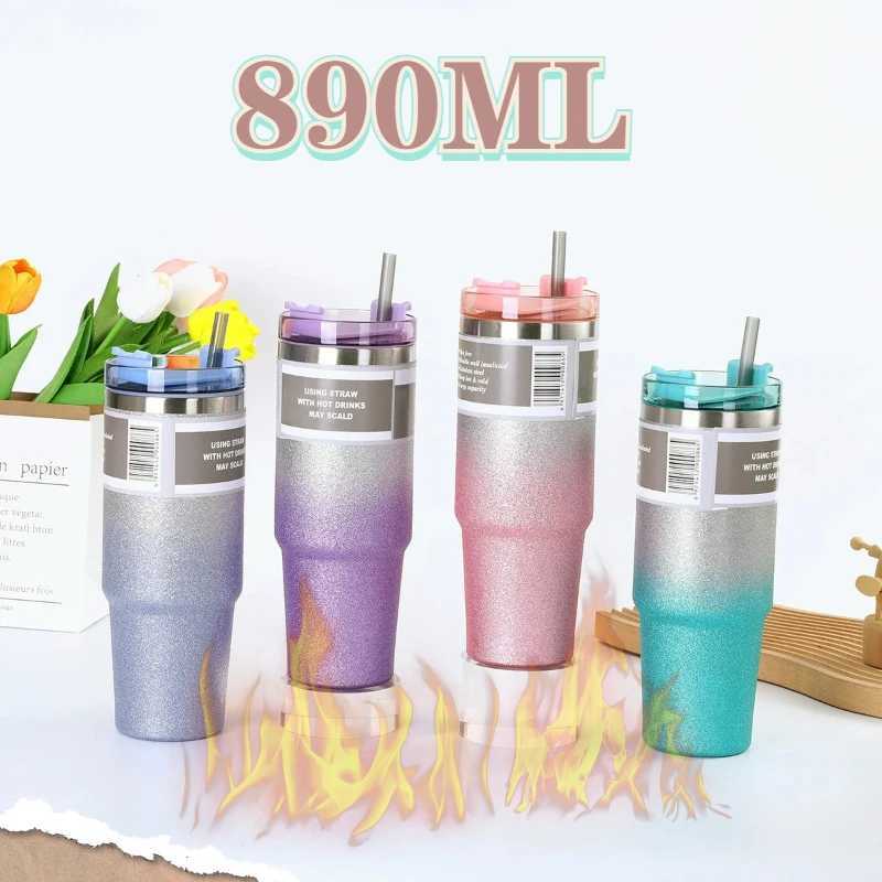 Vacuum insulated stainless steel hot g-type coffee cup with slotted insulated travel cup leak proof lid hot Bingba cup Y241114