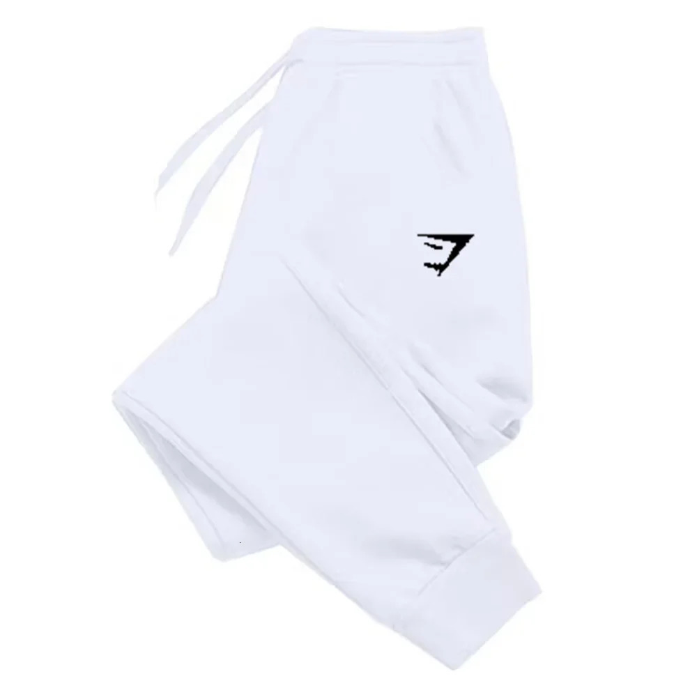 Mens laceup sweatpants casual wool running wear with stylish print fall and winter 241114