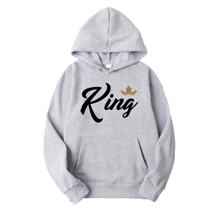 King Queen Prince Princess Printing Family Sweater Suit Couple Hoodie Parent-child Clothing Streetwear Hooded Sweatershirt 240403