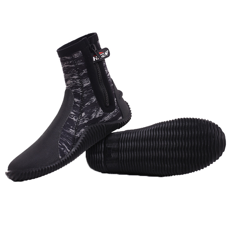 3MM Neoprene Diving Boots Mens Women Fly River tracing Rock Fishing Shoes Waterproof Wear-resistant Upstream Shoes Keep Warm ca4b0 21ccf