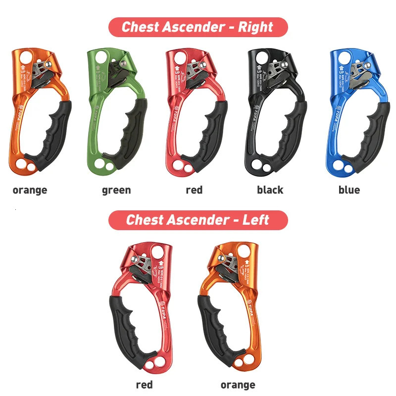 Outdoor Climbing SRT Manual Climbing Equipment Installation Personnel Handle Climbing Machine Left Hand Right Hand Climbing Equipment Rope Tools 24111