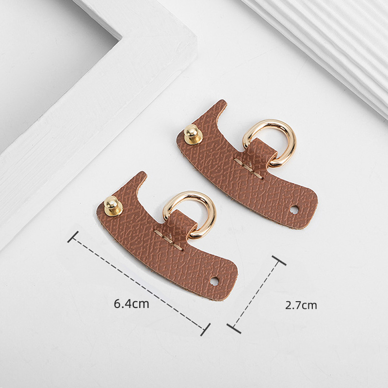 Leather Bags Strap For Mini Longchamp Bag Shoulder Strap Dumpling Crossbody Accessories For Punch-free Bag DIY Hanging Buckle