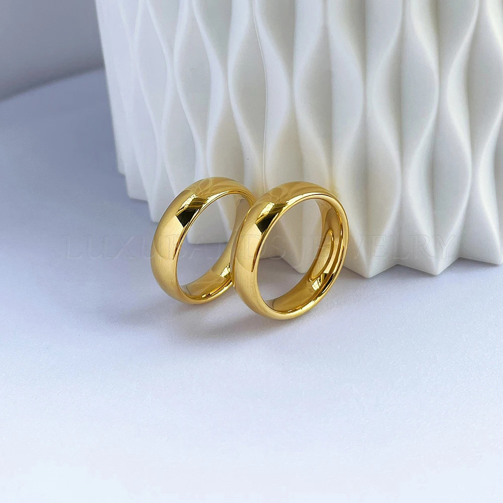 Marriage Rings For Couples Tungsten Carbide 8mm Domed Bands Men Accessories 2mm Womens Jewelry Engagement Ring Comfort Fit 240401