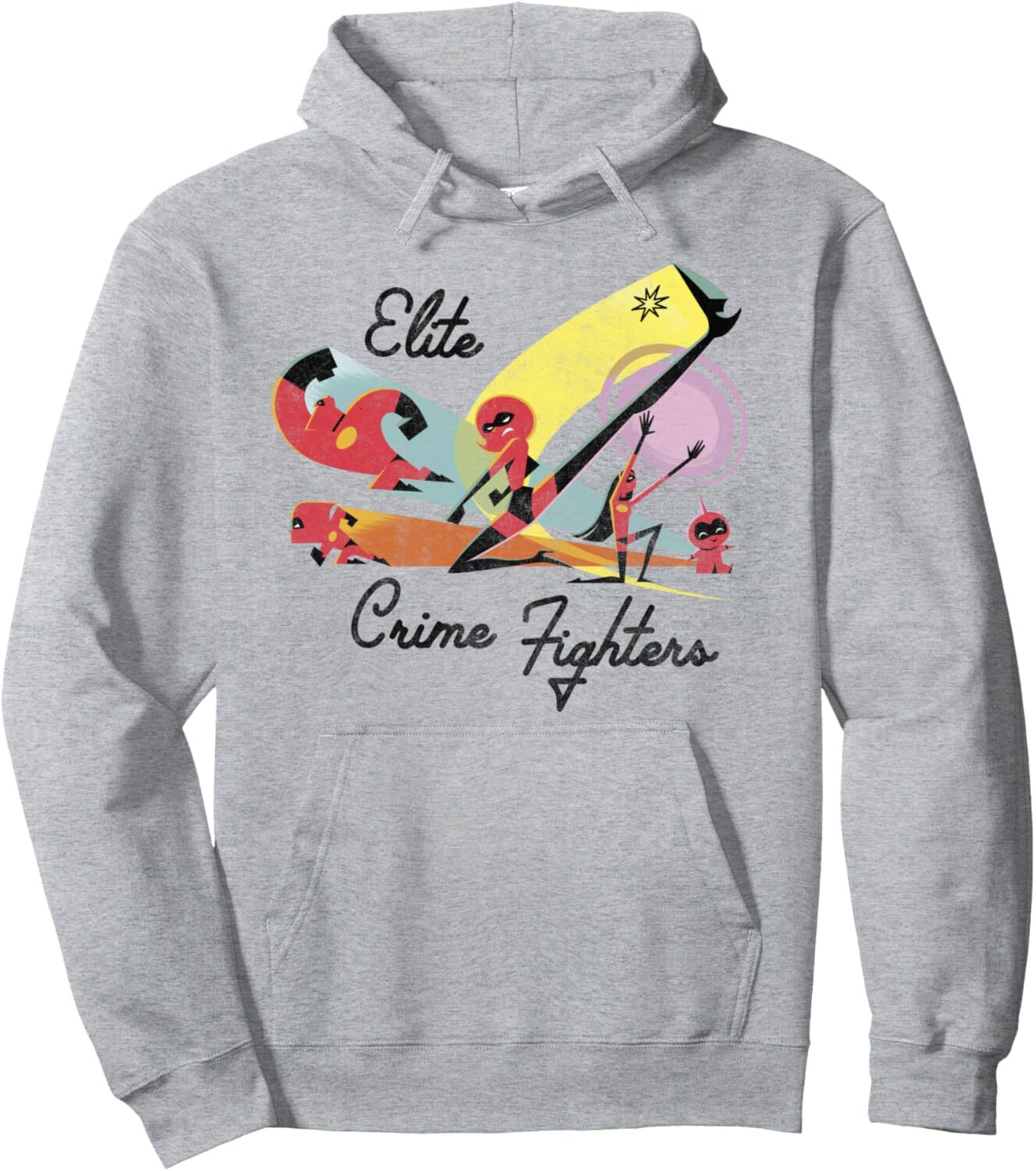 Hoodie for Mens Womens Pixar Incredibles Retro Distressed Group Shot Hoodie Pullover Hoodie Graphic Hoodies sweatshirt