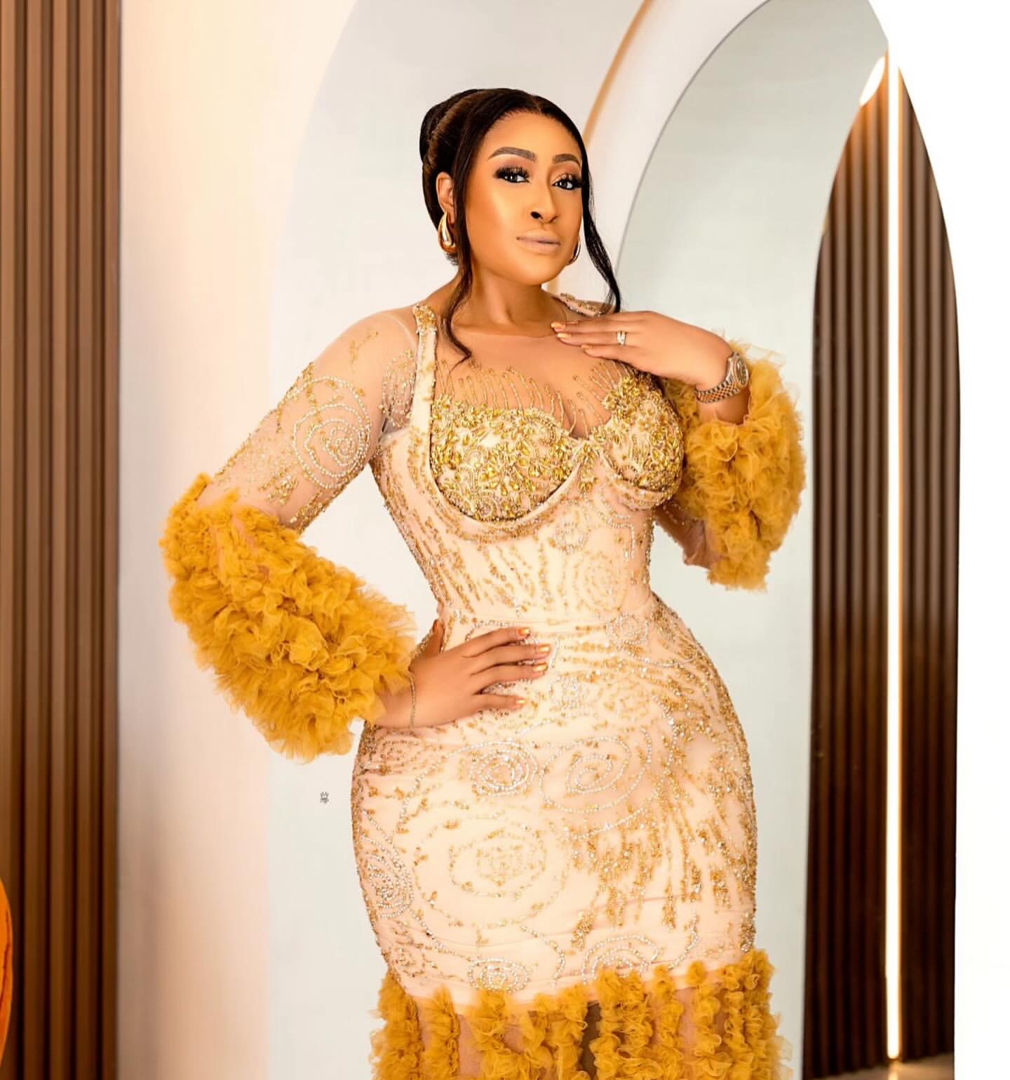 2024 Plus Size Gold Illusion Mermaid Prom Dresses For Special Occasions Lace Beaded Full Sleeves Evening Party Birthday Gowns Dress For Women Vestidos