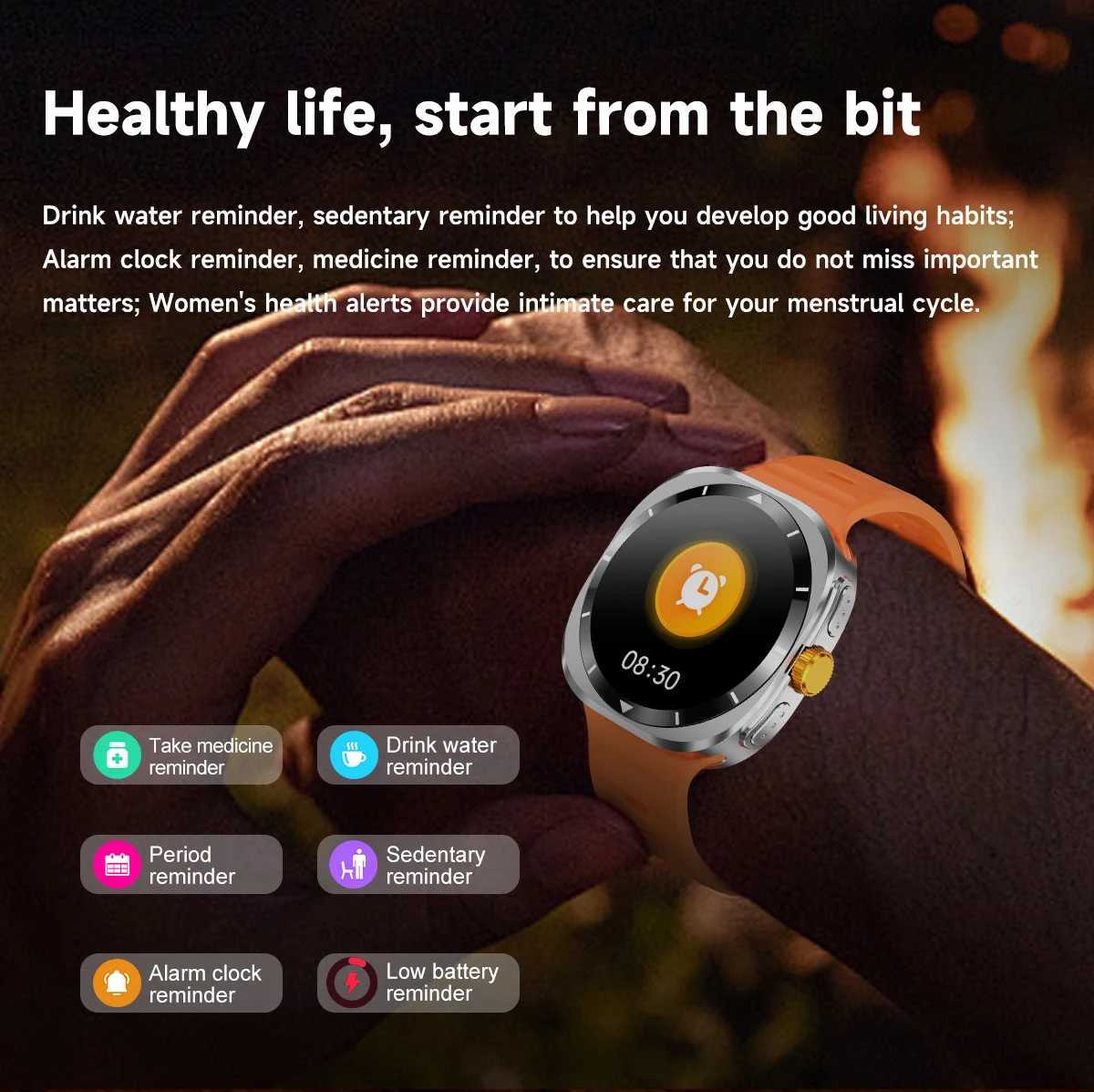 For Galaxy Watch 7 between ports Korea GPS Cpass NFC Smart Watch Outdoor Sport Man AMOLED BT Call Galaxy 7 Smartwatch Y250218