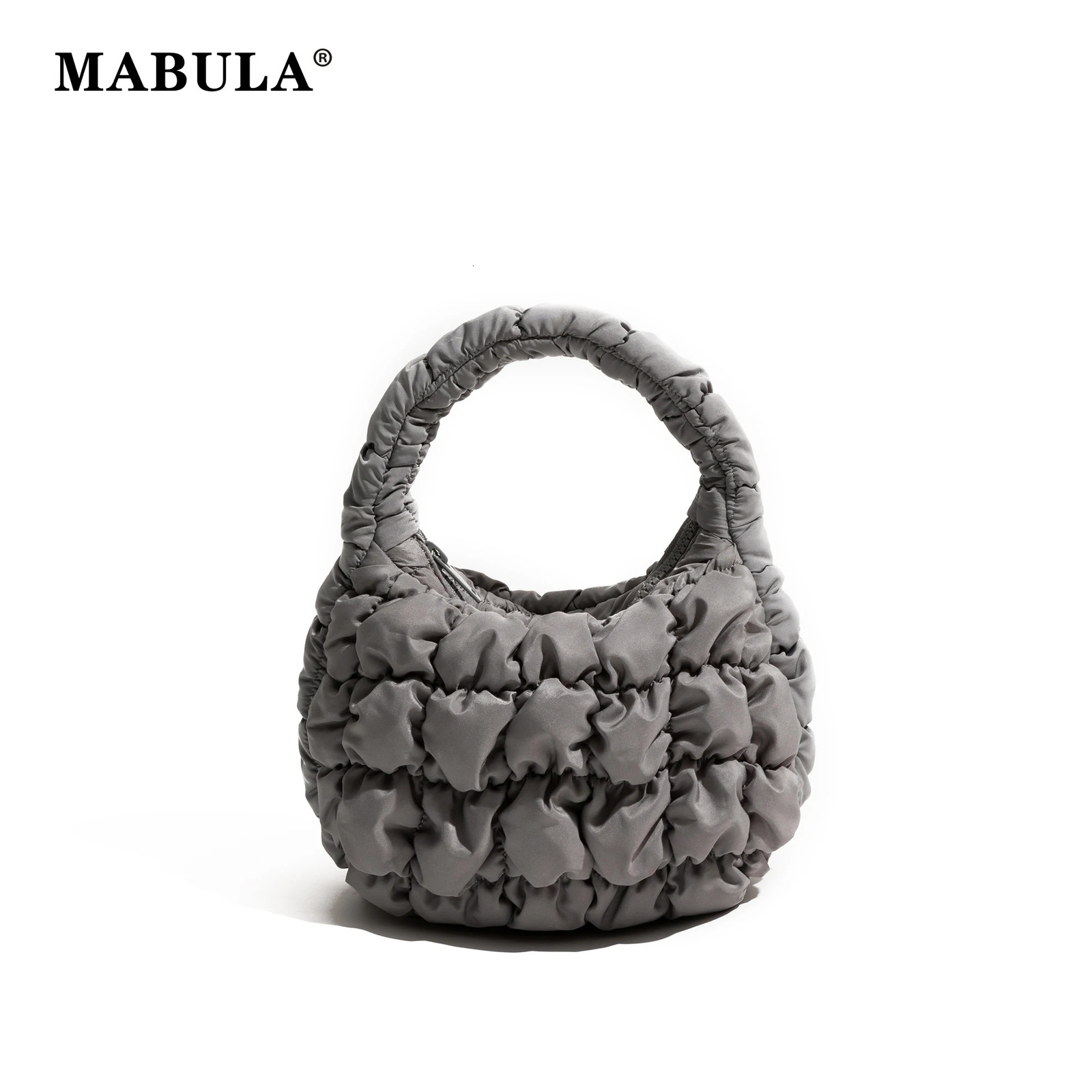 MABULA Pleated Shoulder Bags for Women Padded Bag Nylon Handbags Crossbody Bag Quilted Cloud Bag Winter Puffer Handbag Bag 241114