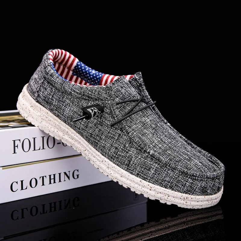2025 new Trend Men Canvas Fashion Boat Dude Deck Loafer Outdoor Casual Flat Shoes Beach Shoe Large Size 48 hurenlakeshoes