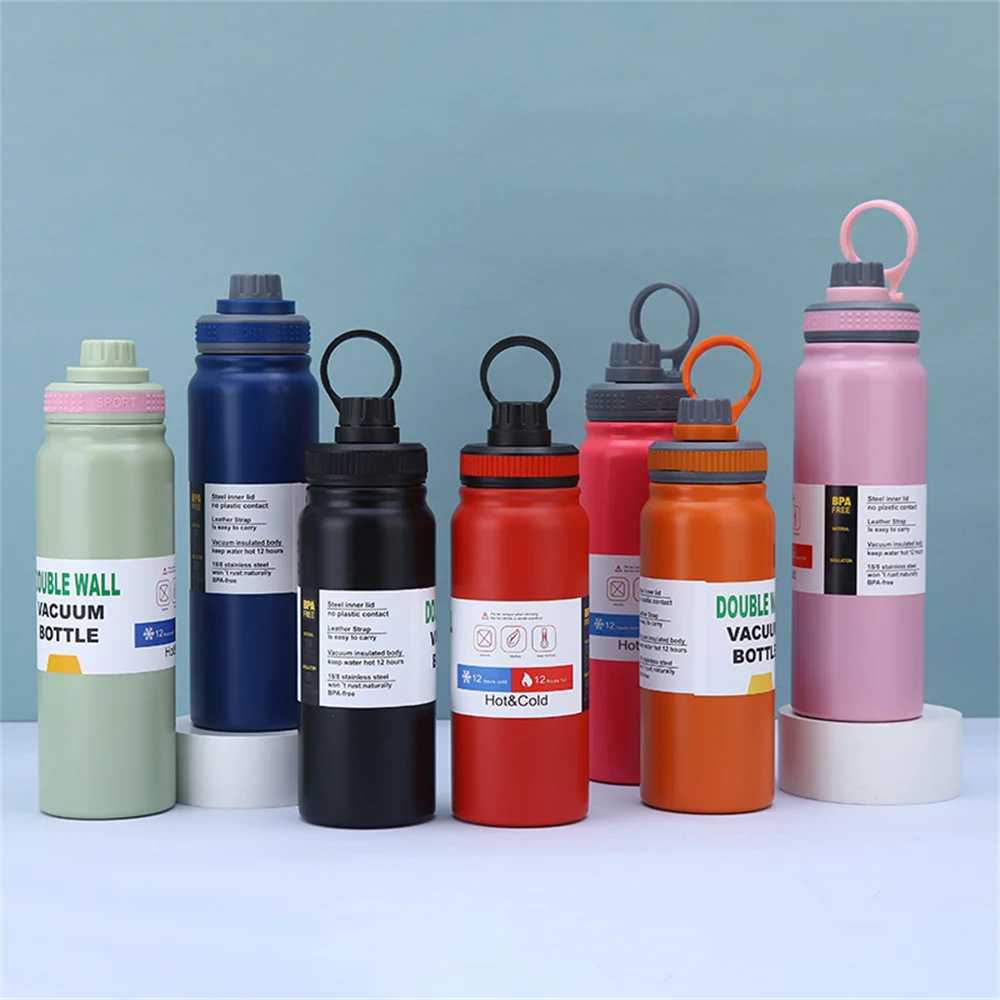 600ML/800ML outdoor hot portable kettle water bottle with tea filter 304 stainless steel hot cup leak proof flame movement Y241114