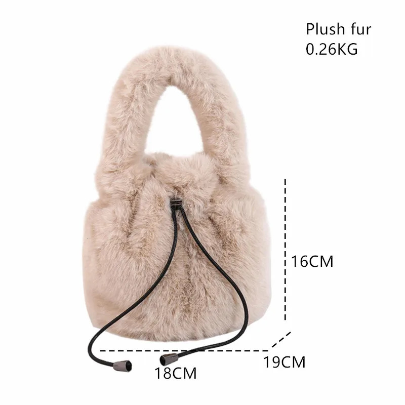 fashion Crossbody Bags For Women Autumn Winter Plush Purses And Handbags Handbag Female Womens Faux Plush Warm Hand Bags 241114