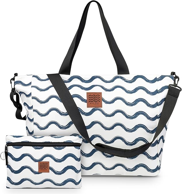 Travel Beach Bag Tote, Lightweight Beach Bag, Packable Beach Bags , Vacation Bag with Zipper, Gifts For Women