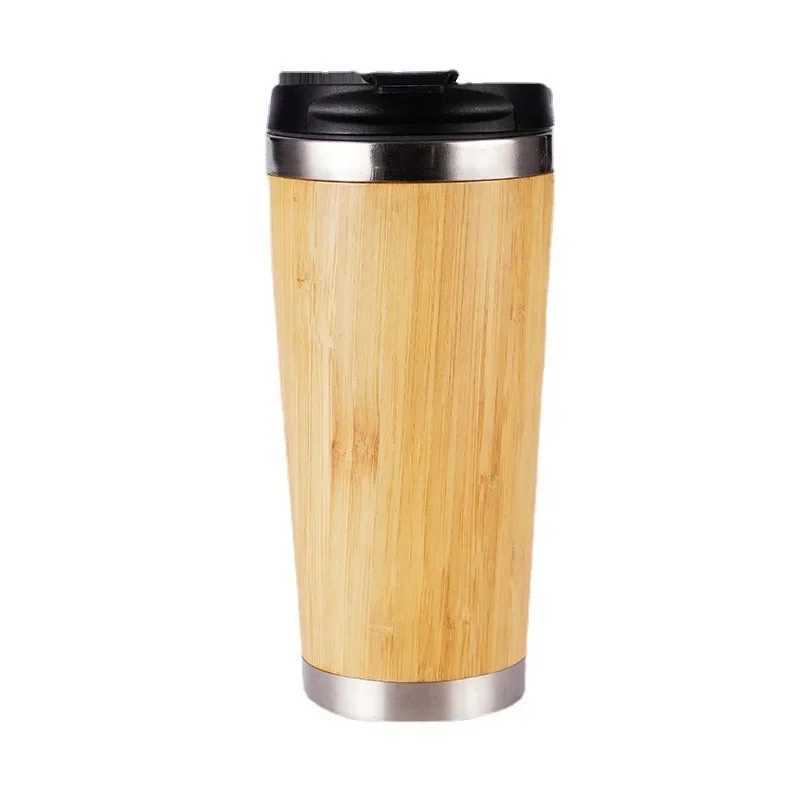 Stainless steel bamboo vacuum film hot 16o water bottle flip cover environmentally friendly travel cup g coffee cup bottle to keep cool Y241114
