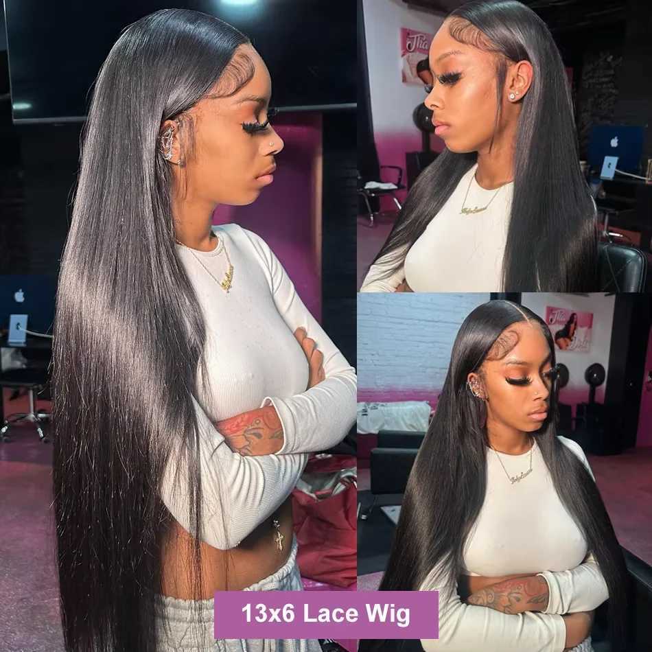 200% Density Raw Vietnamese Hair 13X6 13X4 HD Lace Frontal Wigs Bone Straight 36 Inch 5X5 Glueless Wig Human Hair Ready To WearXJ250213