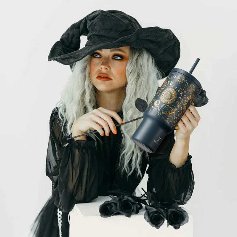 Meoky 40oz stainless steel hot water bottle vacuum flame bottle outdoor portable leak proof water bottle sports water bottle Y241114