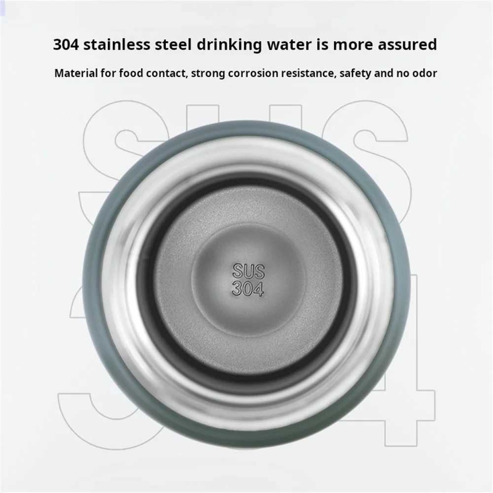 600ML/800ML outdoor hot portable kettle water bottle with tea filter 304 stainless steel hot cup leak proof flame movement Y241114