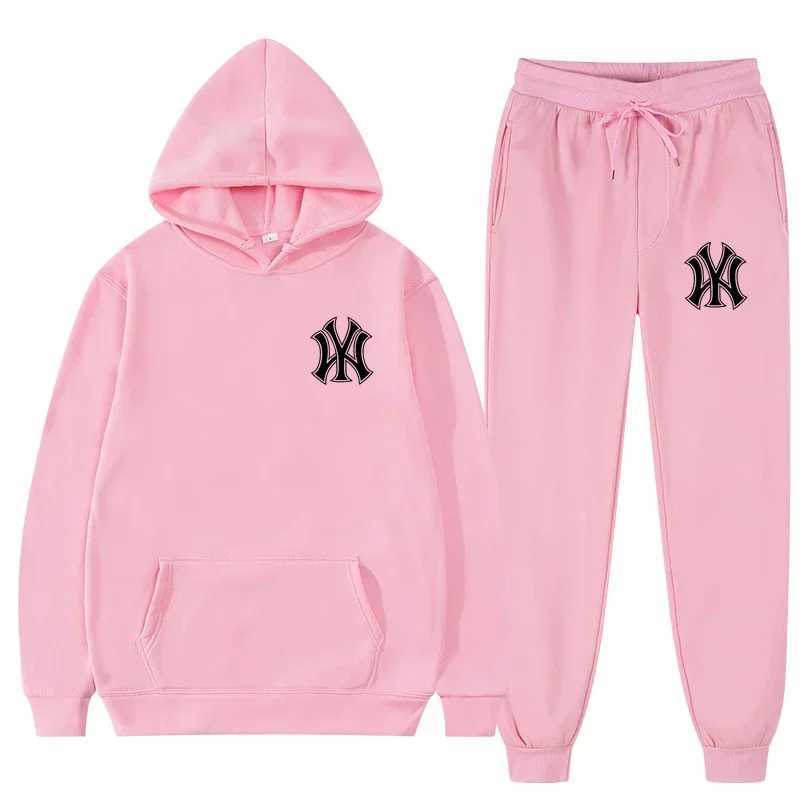Mens High quality mens hooded sweatshirt and sweatpants two-piece casual running sportswear for spring and autumn X241113
