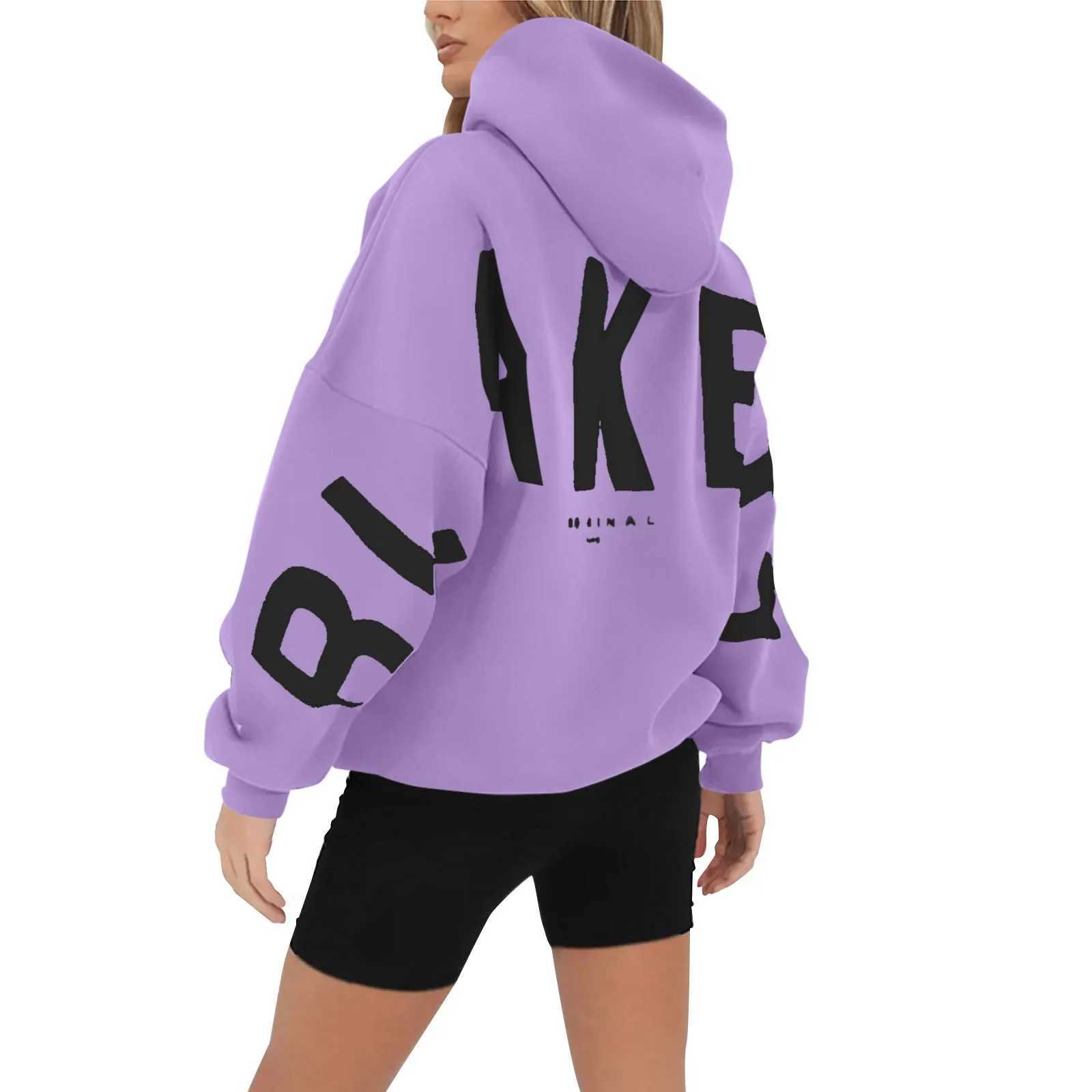 Alphabet Hoodie Women Fashion Hip Hop Hood Shirt High Street Winter Autumn Female Letter Print Sweatshirts Casual Y2k ClothesXJ241113