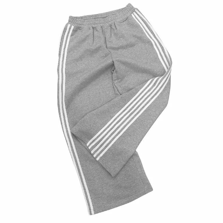 HCW Striped Embroidered Zip Hoodie Sweatpants Two Piece Set Y2K Sportswear Womens Mens Hip Hop Oversized Lounge Pants 241113