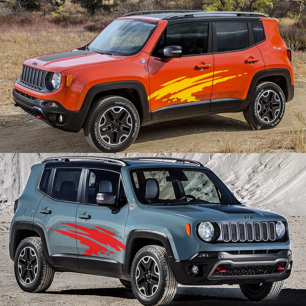 For Jeep Renegade Wrangler Car Door Side Body Stickers Tuning Accessories Auto Cool Graphics Styling Viny Film Decal Decoration
