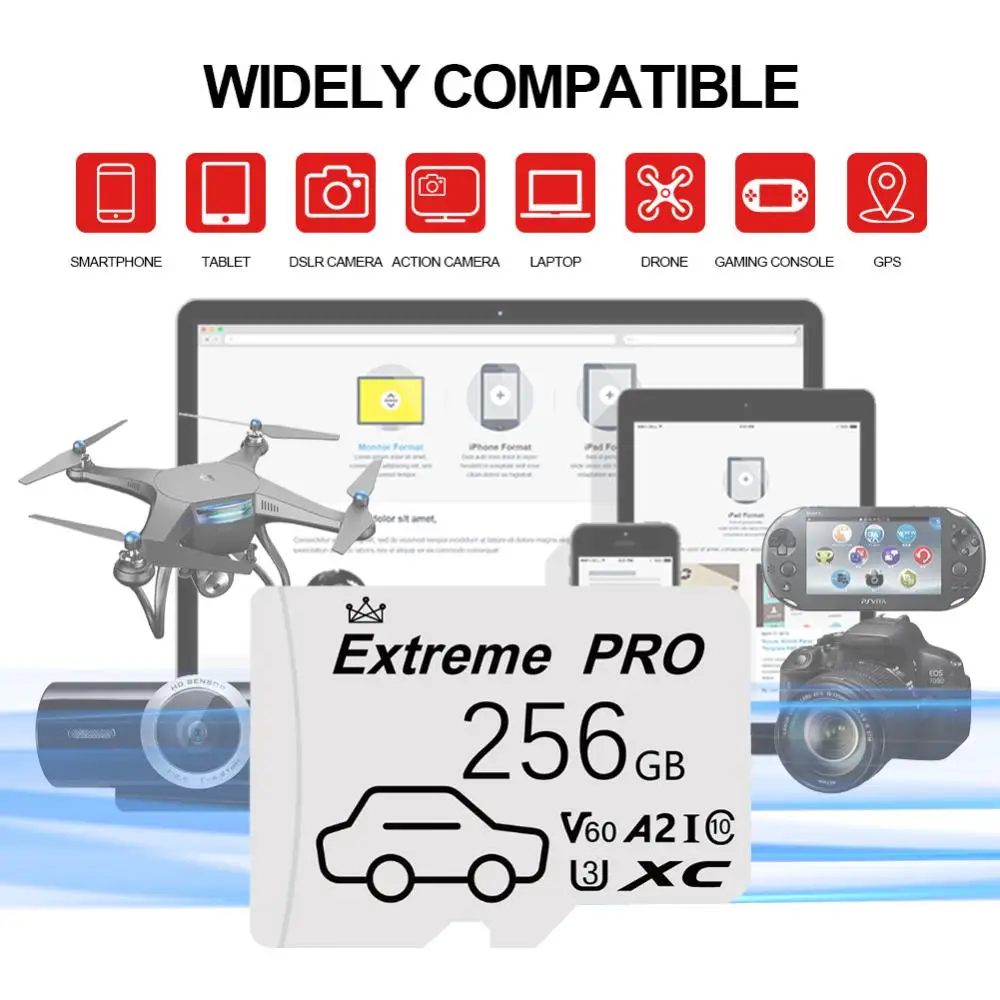 Class 10 2TB Micro TF SD Card 1TB 512GB TF Card 256GB SD/TF Memory Card 128GB A2 V30 Mini SD Card For Nintendo Switch Ps5