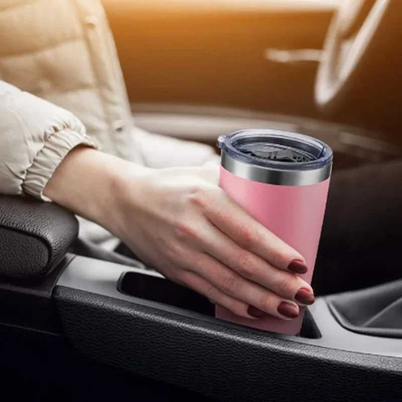 2024 new He cooler hot stainless steel painted double wall 30oz tea coffee vacuum valve cover Y241114