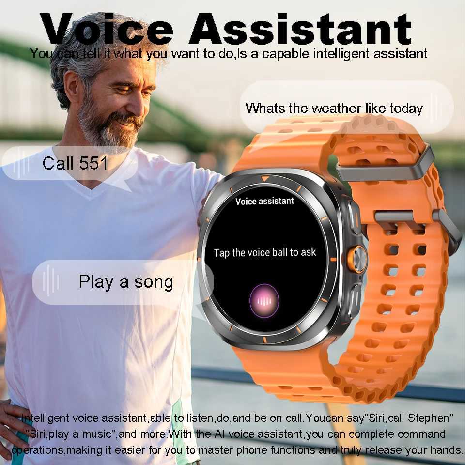 Suitable for the new Galaxy smartwatch 7 tra mens AMOLED Sn 100+Mti function sports fitness tracker Health Wen smartwatch Y241114
