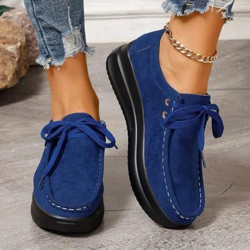 FASHION BREATHABLE 2024 FLAT LADIES LIGHT SWING PLATFORM GIRLS SLIMMING CASUAL WOMEN FLATS SHOES dh5684029