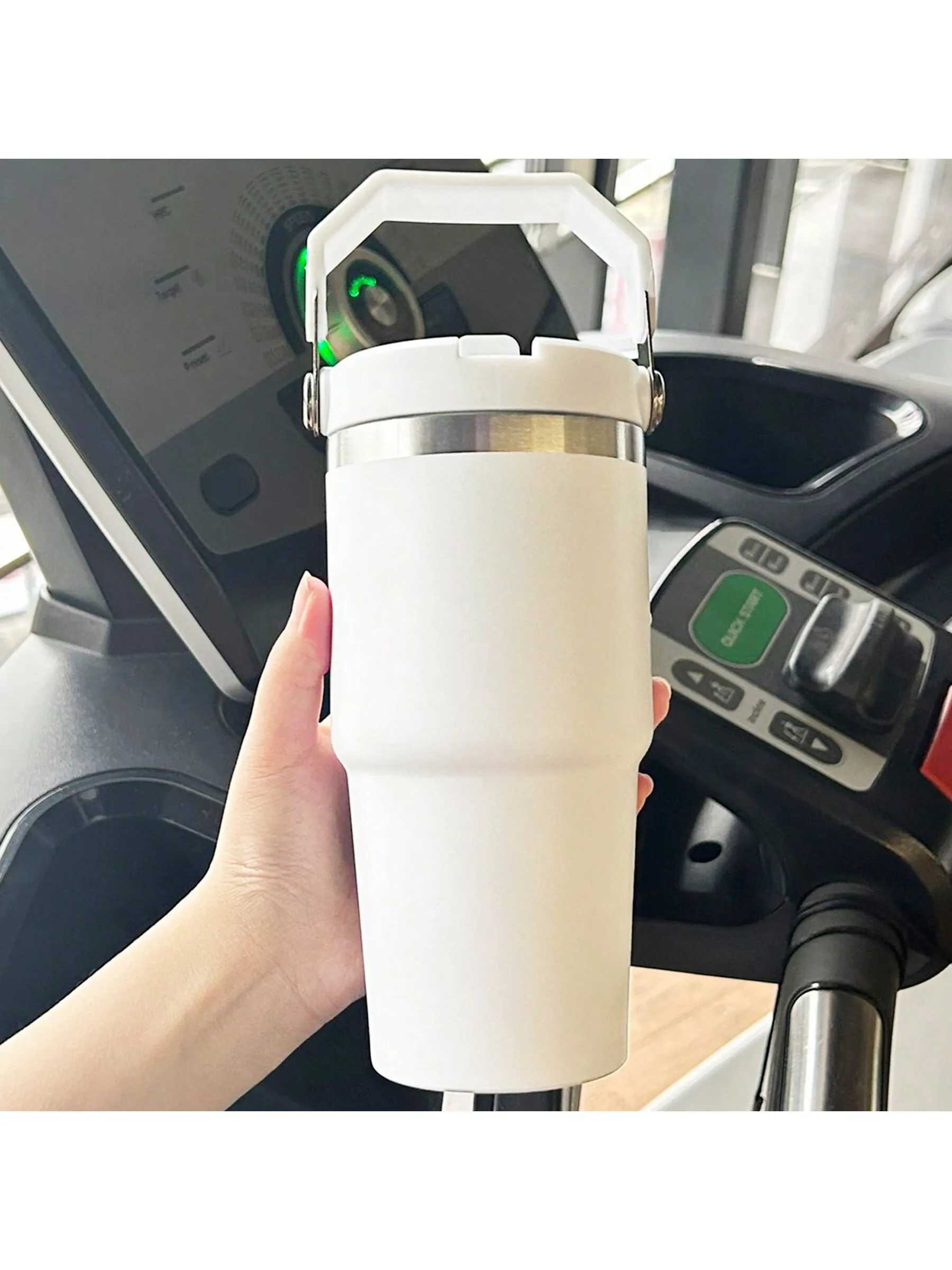 1 piece with handle and straw vacuum cleaner with flip straw and top handle reusable Y241114