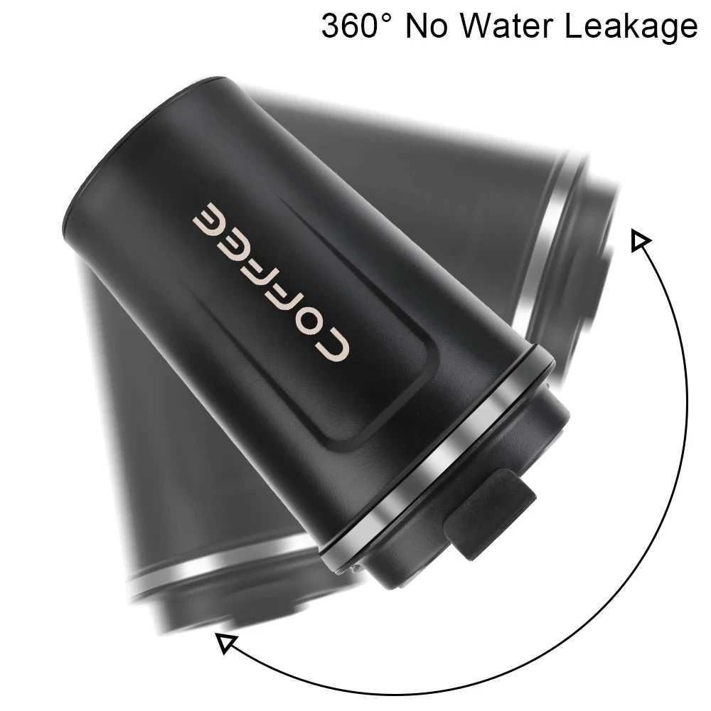 Thermo Cafe Car Thermo g for Tea Water Coffee Leak-Proof Travel Thermo Cup Coffee g 380/510ML Double Stainless Steel Thermocouple Y241114