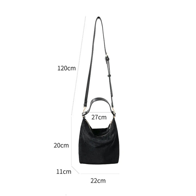 Autumn and Winter Suede Handbag Fashionable Crossbody Bag Womens Niche High-end Sense Suede Modern Leopard Print Shoulder Bag 241114