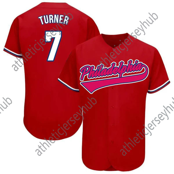 Turner Jerseys 3 Harper Nick Castellanos Kyle Schwarber Zack Wheeler Alec Bohm Stott Rojas Marsh Walker custom baseball jerseys