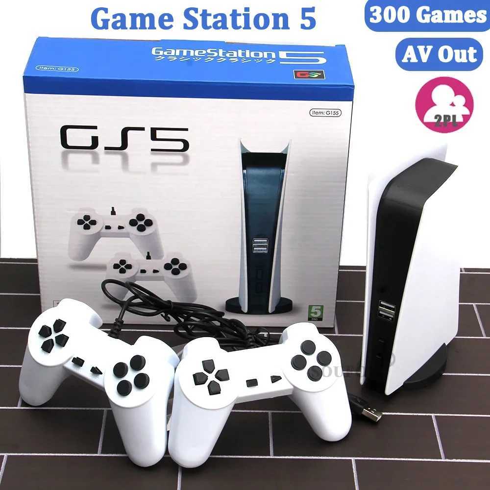 GS5 video game console mini TV handheld game console wired game board video game 300 retro games high-definition output PS1 and other two player games