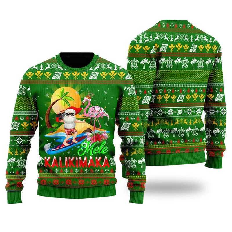 New Ugly Mens Christmas Sweater 3D Printed Pulled Childrens Christmas Holiday Long Sleeve Sweater Top Round Neck Hoodie W241114