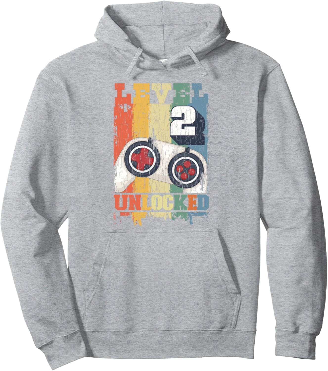 Hoodie for Mens Level 2 Unlocked Gamer Birthday Funny Boy Girl Cute Graphic Pullover Hoodie Graphic Hoodies sweatshirt nice