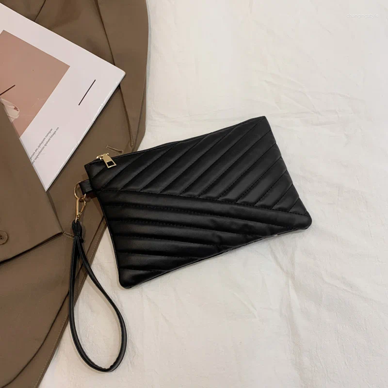 Evening Bags Women Wristlet Bag Stylish Leather Envelope Shopping Traveling Portable Small Purse Clutch Wallet