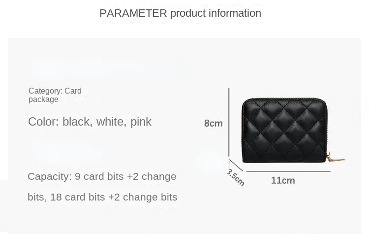 Women's Short Wallets PU Leather Female Credit Card Holder Wallet Fashion Ladies Small Zipper Wallet with Coin Purse Pouch