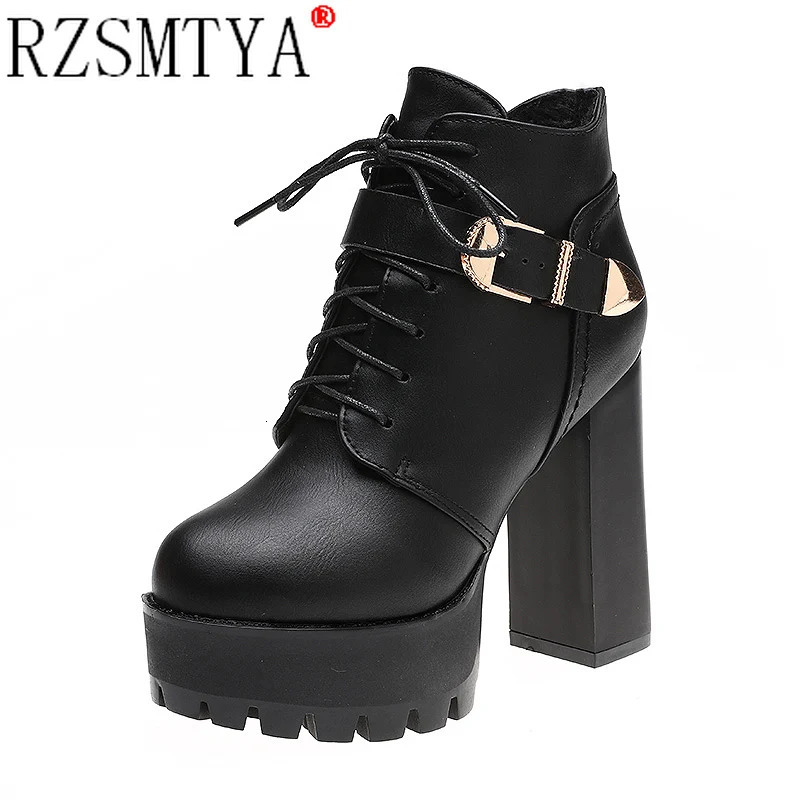 PU leather platform ankle bracelet with boots high heels womens zipper spring and autumn shoes womens long socks Western style motorcycle boots 241113