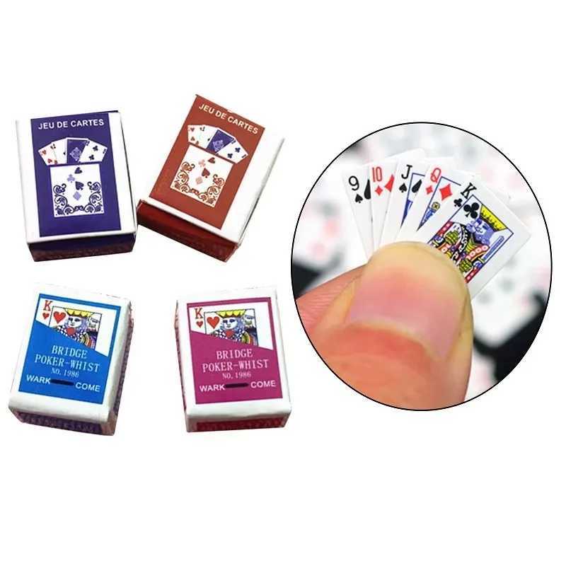 Mini playing poker fun card games for students to relieve stress board games small toys for casual finger playing poker easy to carry W241114