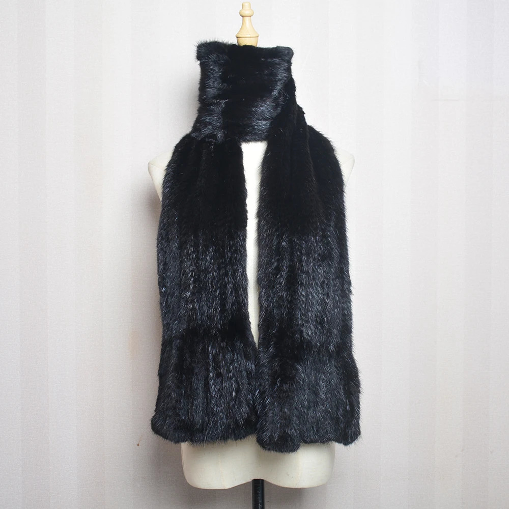 2024 Lady Mink Fur Shawl Scarf Winter 100Natural Real Fashion Genuine Ponchos 241113
