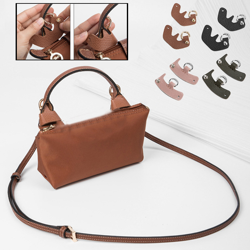 Bag Strap For Longchamp Mini Punch-free Genuine Leather Shoulder Strap Set Transformation Crossbody Strap Bag Accessories