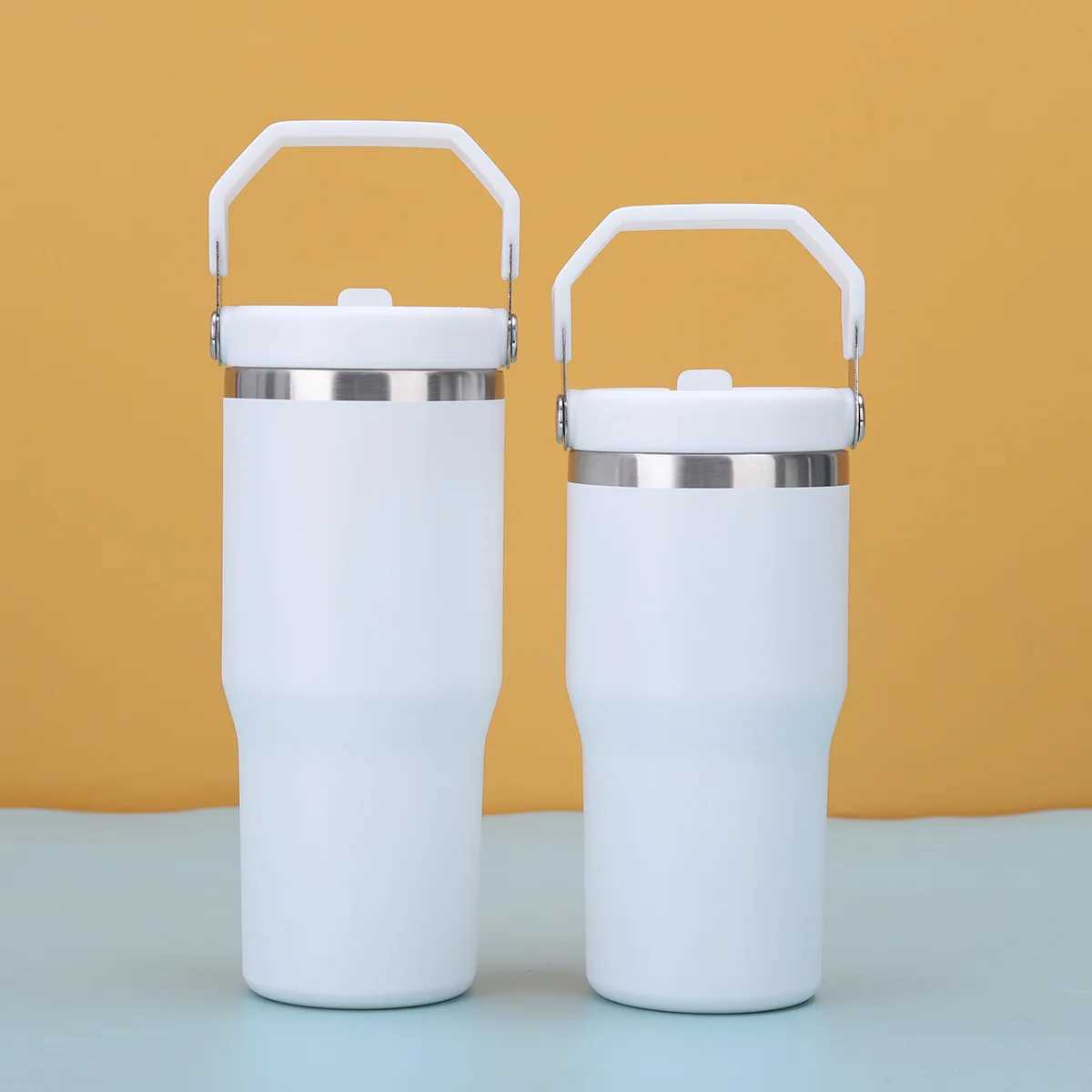 1 piece with handle and straw hat leak proof vacuum cleaner for him outside the car reusable water bottle Y241114