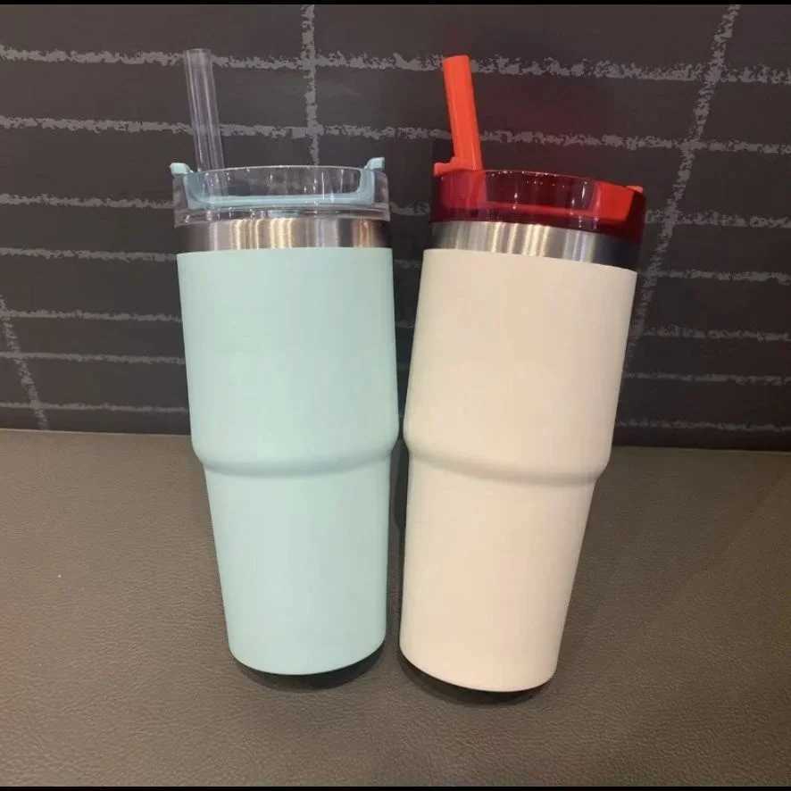 20 oz stainless steel vacuum cleaner with lid and straw hot coffee cart cup for sports water bottles Y241114