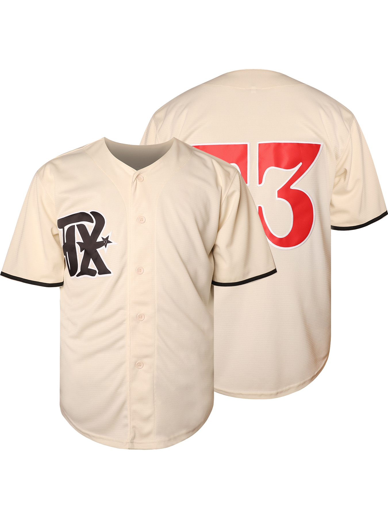 53 Beige Baseball Jersey Stitched Personalized Name Number comfortable and breathable sports Jersey