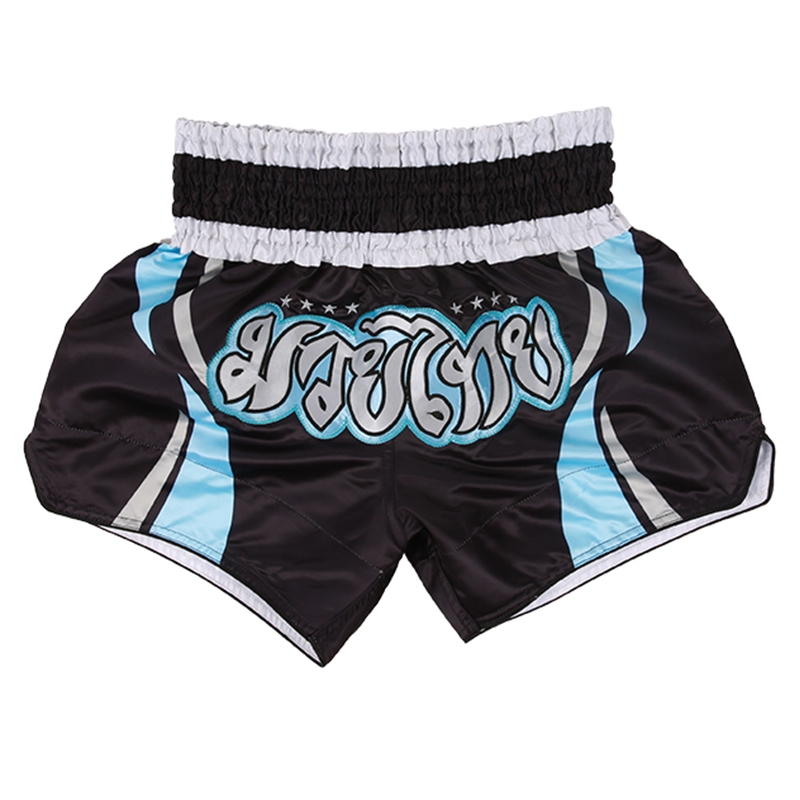 Kickboxing Fight Shorts 2023 New Muay Thai Shorts Satin Ployester Embroidery Boxing Shorts Womens Mens Kids MMA Training Uniform
