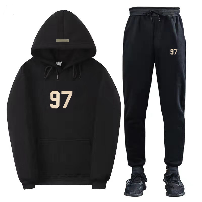 Men's Tracksuits Printed Hooded Suits Super Street Hoodies Sweatpants Loose Fashion 2 Pieces Sets Mens Womens Clothing