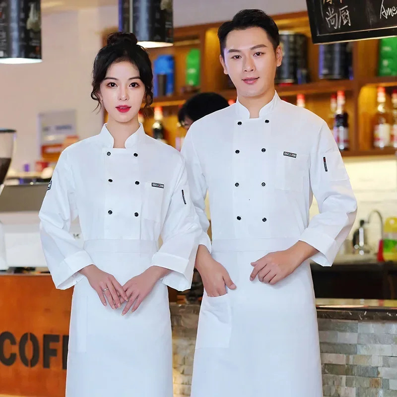 Breathable Mesh Chef Uniform Longsleeved for Men and Women Ideal el Restaurant Canteen Kitchen 240412
