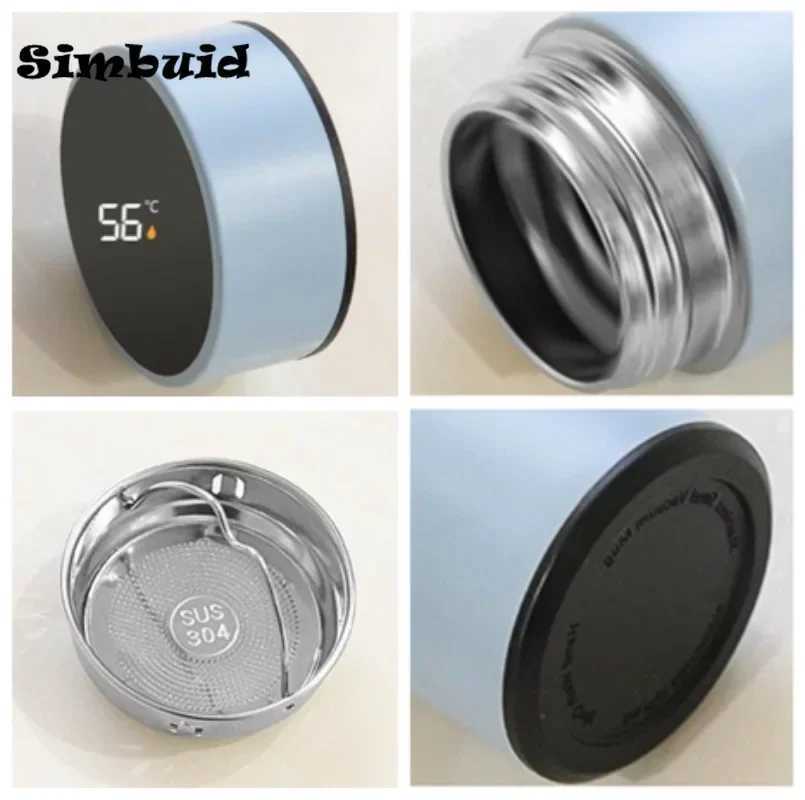 Mini water bottle stainless steel thermostat with filter vacuum temperature display travel G hot cup Y241114