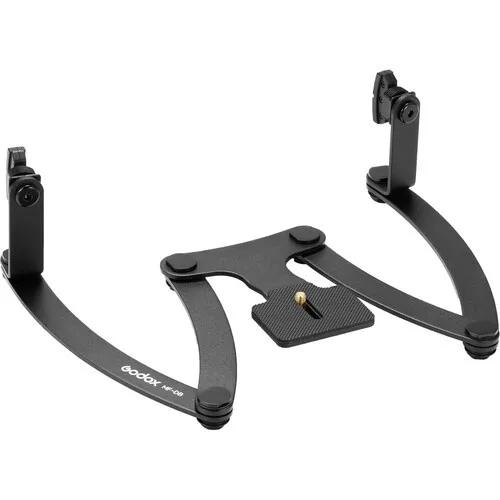 Godox MF-DB Dual Head Bracket Flash Support MF-DD Diffuser for MF12 Flash Insect Macro for Nikon/ Sony DSLR Cameras
