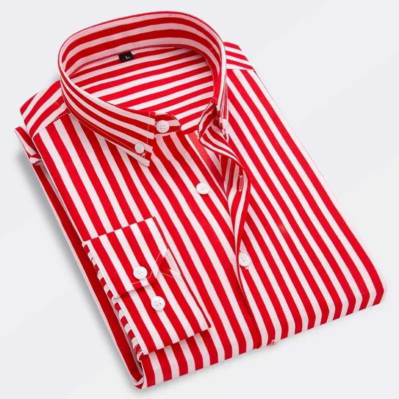 Brand New Men Shirt Male Dress Shirts Striped Mens Casual Long Sleeve Business Formal Plaid Shirt camisa socialXJ24113